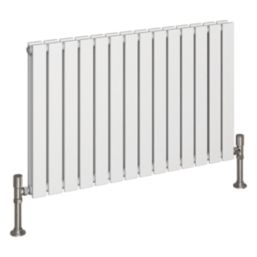 Reina Harley Double 600mm x 980mm 3593BTU White Horizontal Designer Radiator