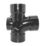 FloPlast  Solvent Weld 92.5° Double Socket Access Branch Black 110mm