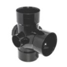 FloPlast  Solvent Weld 92.5° Double Socket Access Branch Black 110mm