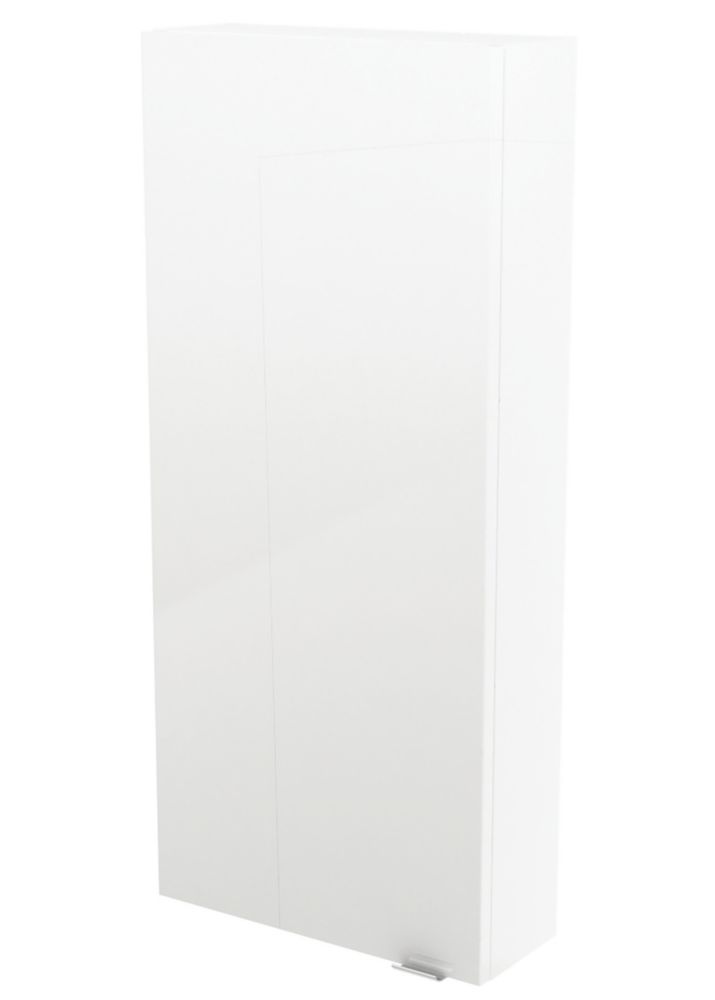 Imandra Bathroom Cabinet White Gloss 400mm x 150mm x 900mm - Screwfix