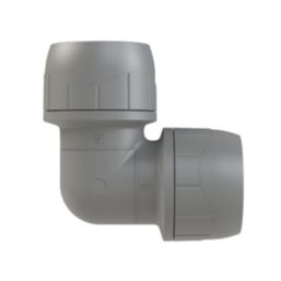 PolyPlumb Enhanced  Plastic Push-Fit Equal 90° Elbows 15mm 10 Pack