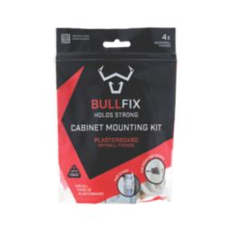 Bullfix SOL-BRK-U4 Plasterboard Kitchen Cabinet Mounting Kit 40mm x 130mm 4 Pack