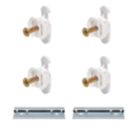 Bullfix SOL-BRK-U4 Plasterboard Kitchen Cabinet Mounting Kit 40mm x 130mm 4 Pack