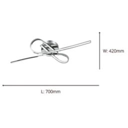 Eglo Selvina LED Ceiling Light Chrome 19W 2700lm