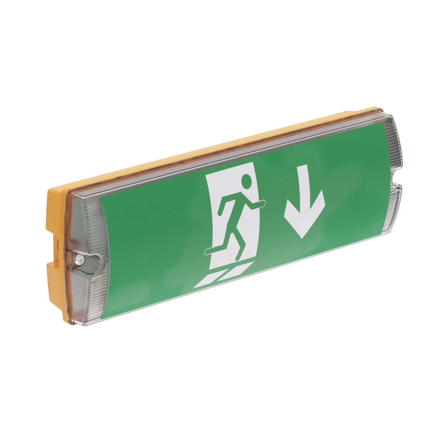 Lexco Indoor & Outdoor Maintained or Non-Maintained Emergency Rectangular LED Bulkhead Yellow 3.5W 150lm (711RE)
