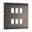 British General Nexus Metal Grid 6-Module Grid Faceplate Black Nickel