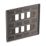 British General Nexus Metal Grid 6-Module Grid Faceplate Black Nickel