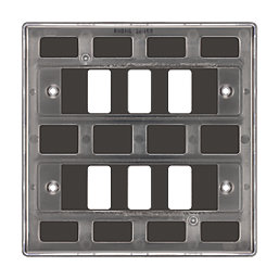 British General Nexus Metal Grid 6-Module Grid Faceplate Black Nickel
