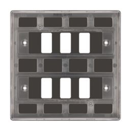 British General Nexus Metal Grid 6-Module Grid Faceplate Black Nickel
