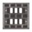 British General Nexus Metal Grid 6-Module Grid Faceplate Black Nickel