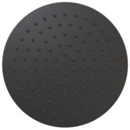 Highlife Bathrooms  Swivel & Tilt Round Rainfall Shower Head Matt Black 200mm