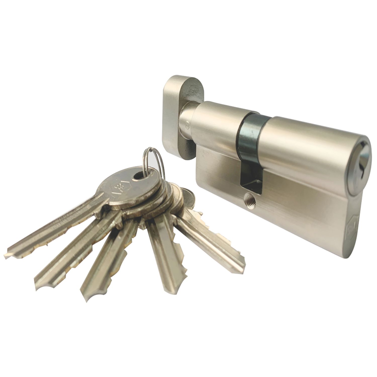 Smith & Locke 6-Pin Cylinder Thumbturn Lock 30-30 (60mm) Satin Nickel (711TL)