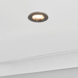 Electralite Yate Fixed  Fire Rated Downlights Black Chrome 10 Pack