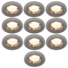 Electralite Yate Fixed  Fire Rated Downlights Black Chrome 10 Pack