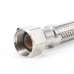 Tap Connector 15mm x 3/8 BSP x 300mm Stainless Steel Flexible Pipe Hose