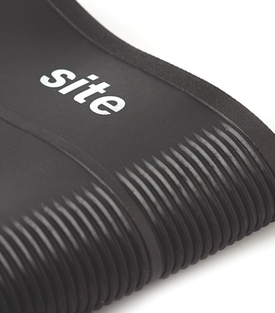Site Trench Size 9 Black Steel Toe Cap Safety Wellies - Screwfix