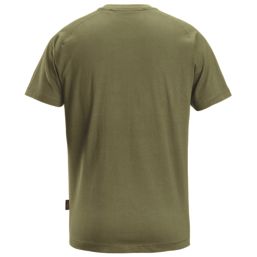 Snickers 2590 Logo Short Sleeve T-Shirt Khaki Green Medium 39" Chest