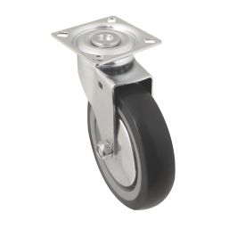 Essentials Heavy Duty TPR Swivel Castor 100mm Grey