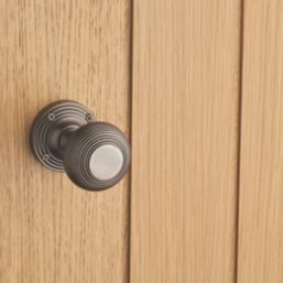 Designer Levers Beehive Door Knob Pair Antique Pewter 60mm