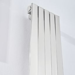 Time Twister  1500mm x 220mm 2015BTU Matt Chrome Vertical Designer Radiator