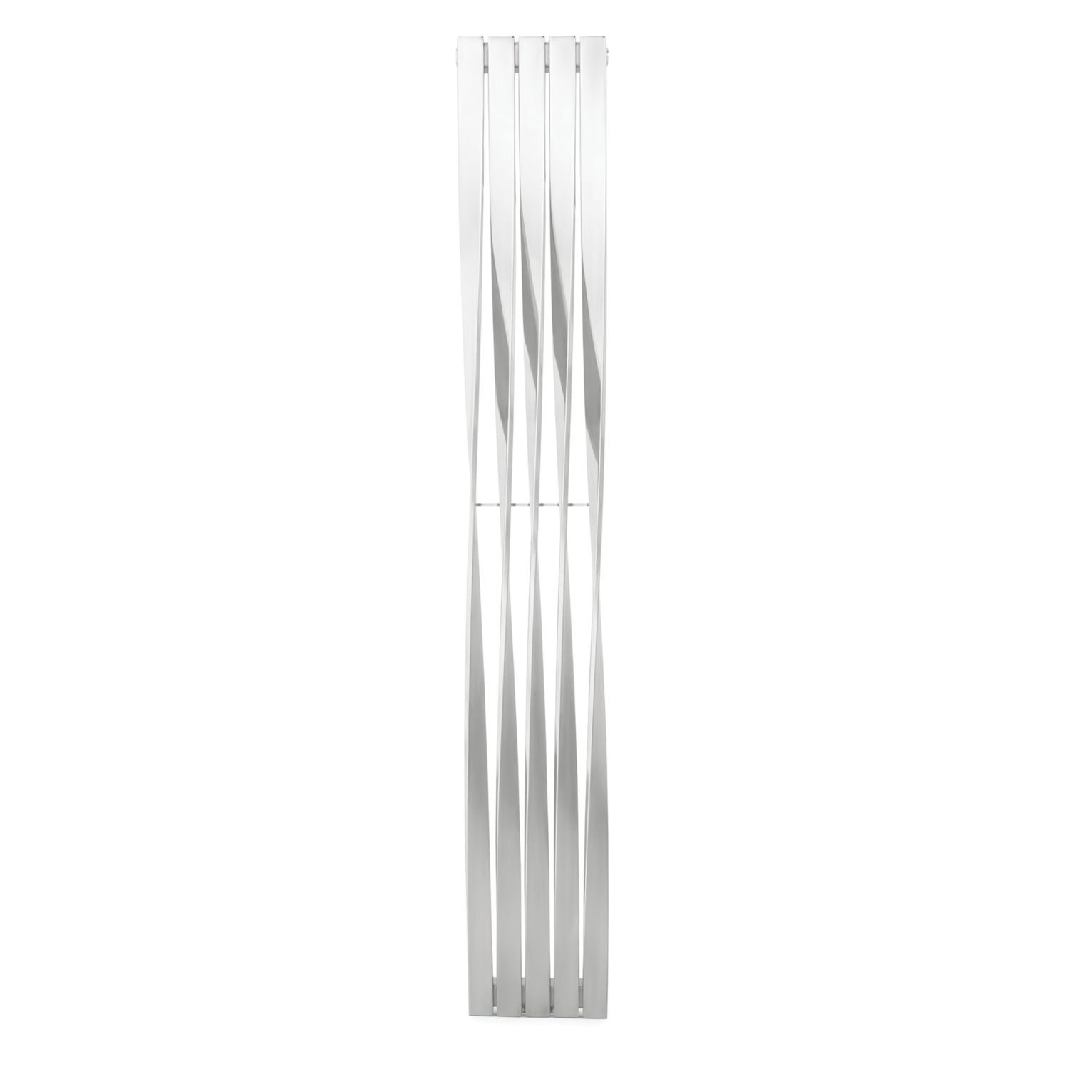 Time Twister 1500mm x 220mm 2015BTU Matt Chrome Vertical Designer Radiator (712KL)
