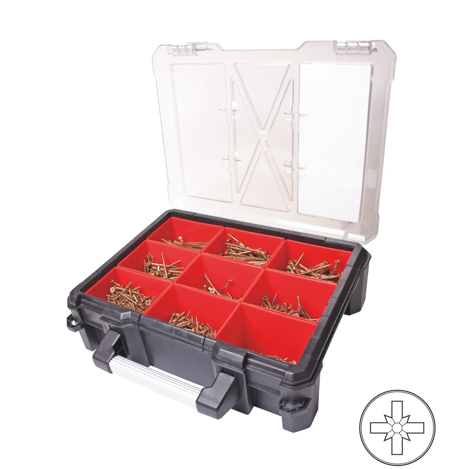 Screw-Tite 2 PZ Double-Countersunk Heavy Duty Screw Trade Case 1200 Pieces (712KR)