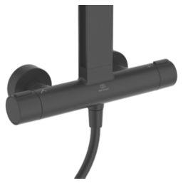Ideal Standard  Alu+ HP/Combi Flexible Exposed Silk Black Thermostatic Mixer Shower