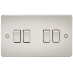 Knightsbridge  10AX 4-Gang 2-Way Light Switch  Pearl