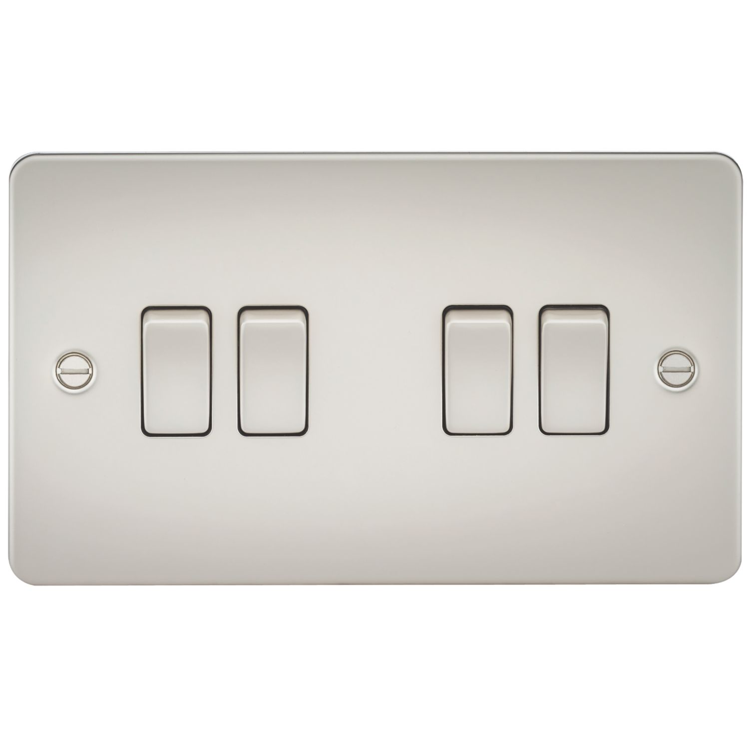 Knightsbridge 10AX 4-Gang 2-Way Light Switch Pearl (712TY)