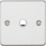 Knightsbridge Flat Plate 20A Unswitched Flex Outlet  Polished Chrome
