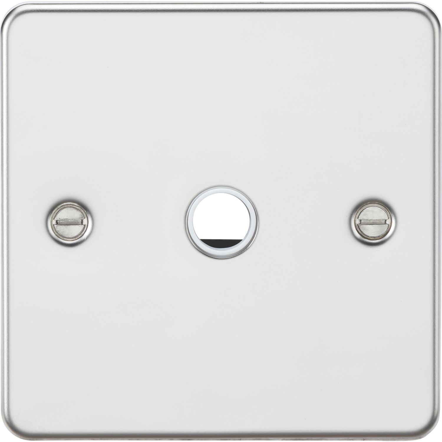 Knightsbridge Flat Plate 20A Unswitched Flex Outlet Polished Chrome (712YA)