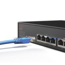 Labgear 60052PI/S 4 Port 4+2 Port PoE 10/100/1000Mbps Switch Unmanaged Gigabit PoE Network Switch Black