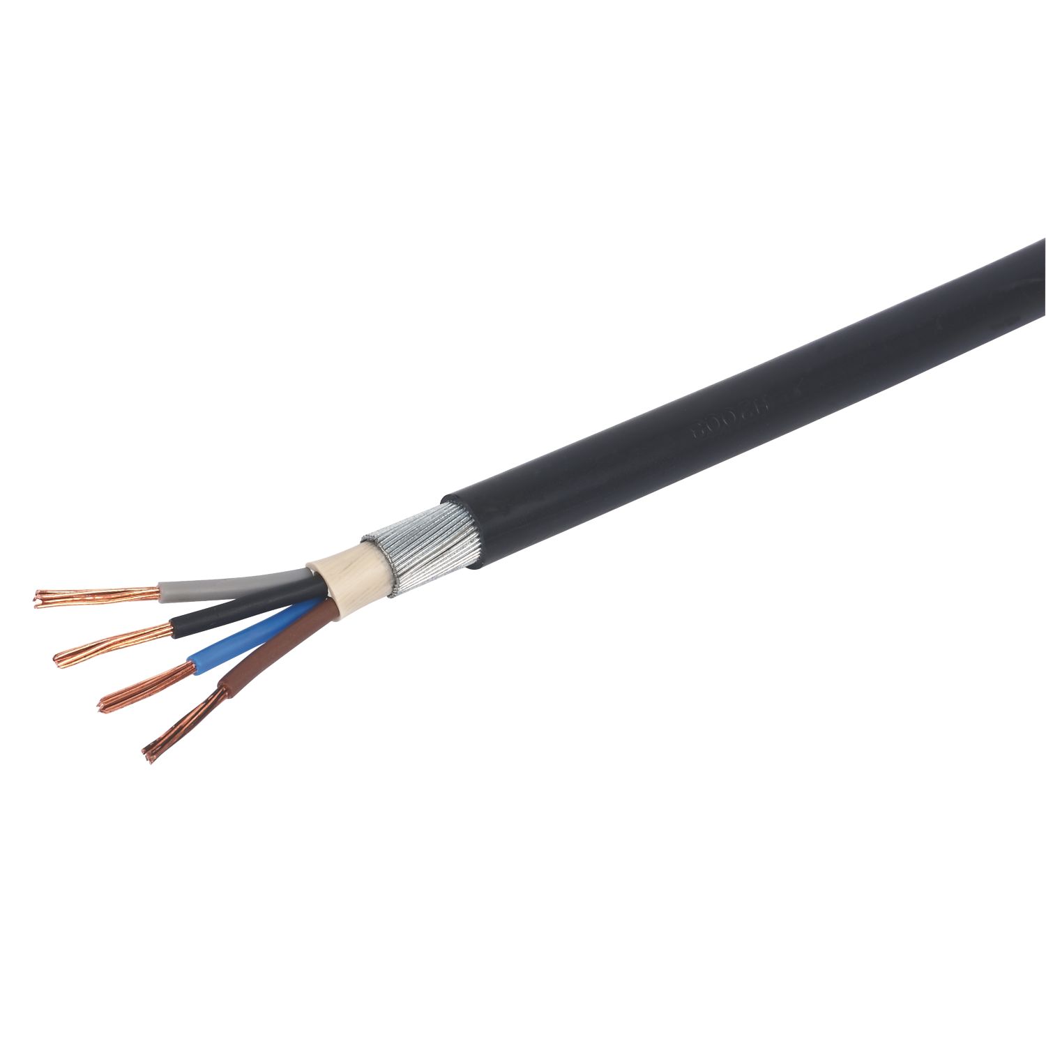 Prysmian 6944X Black 4-Core 4mm² Armoured Cable 25m Coil (71317)