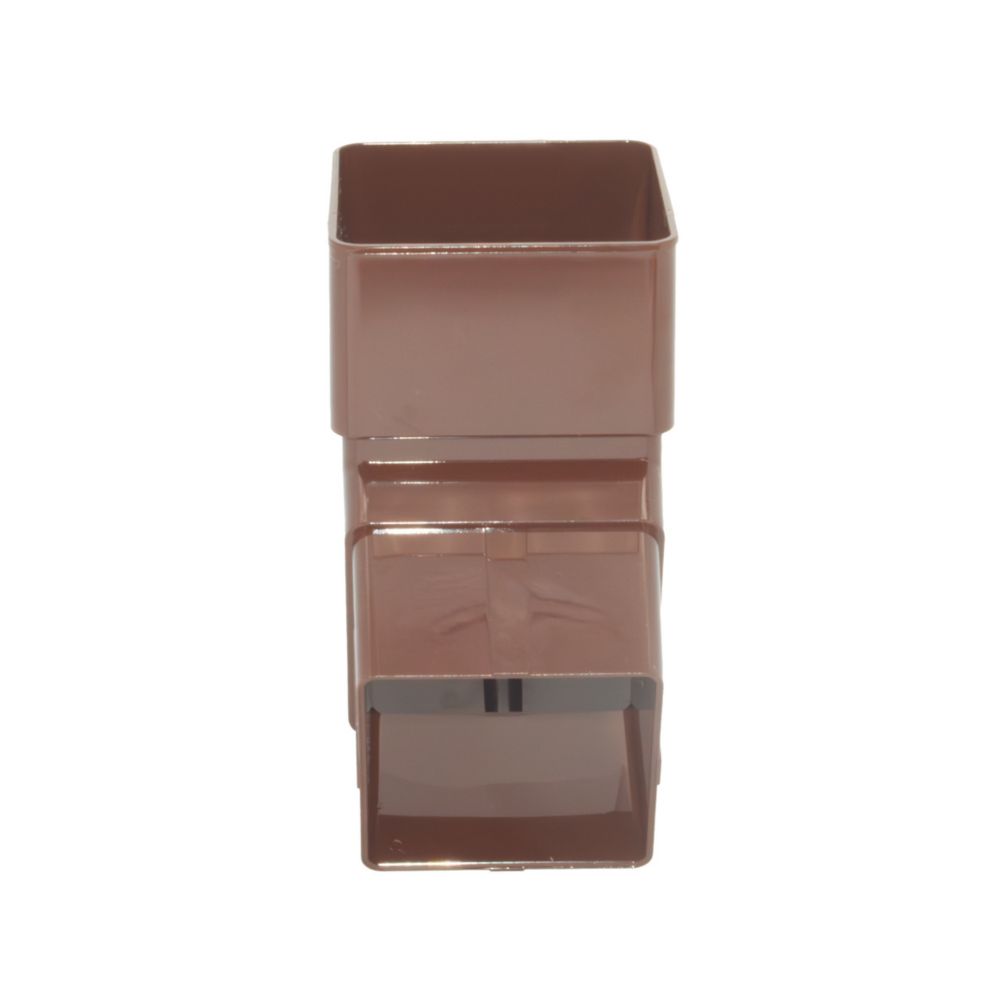 Floplast - Coudes Décalés 112,5° Pour Descente Carrée 65 Mm - Lot De 2 - Noir - Pour Gouttières