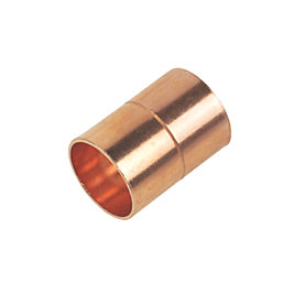 Flomasta  Copper End Feed Equal Couplers 15mm 2 Pack