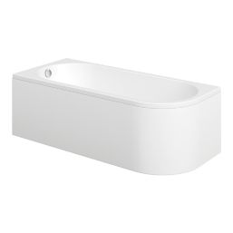 Georgia Shower Bath Left-Hand Acrylic No Tap Holes 1500mm