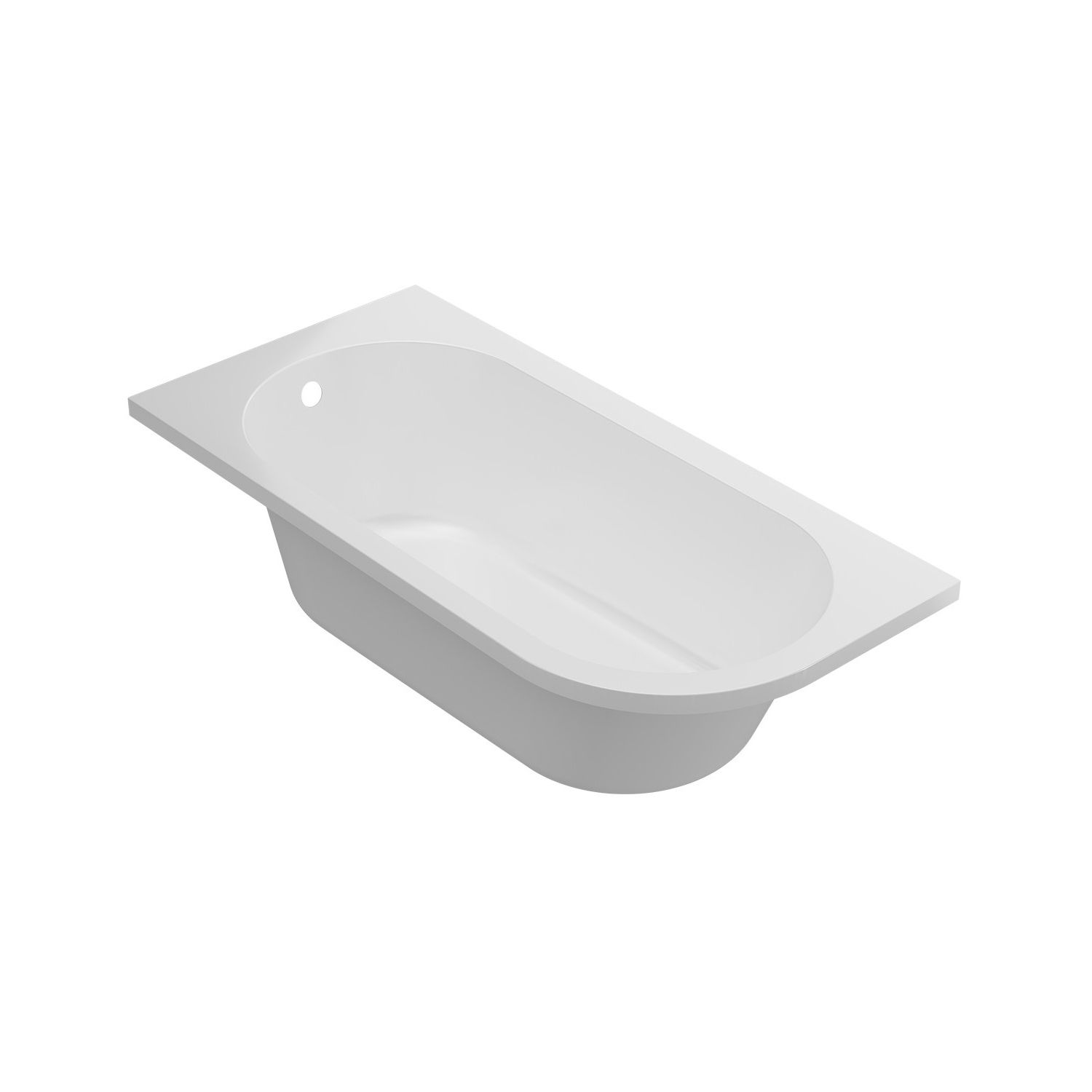 Georgia Shower Bath Left-Hand Acrylic No Tap Holes 1500mm (713AE)