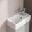 Memo Bathroom Vanity Unit with Basin Matt Light Grey 397mm x 210mm x 860mm