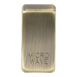 Knightsbridge 'MICROWAVE' Switch Cover Antique Brass