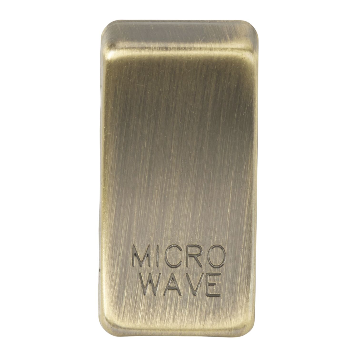 Knightsbridge 'MICROWAVE' Switch Cover Antique Brass (713CT)