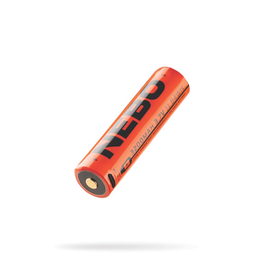 Nebo NEB-BAT-0008-G Rechargeable 18650 3.7V Li-Ion Battery - Screwfix