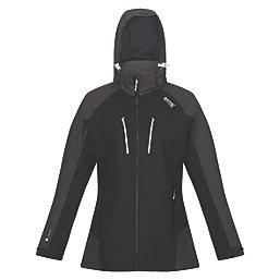 Regatta Calderdale IV Womens Waterproof Jacket Black/Ash Size 12