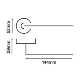 Smith & Locke Tenby Fire Rated Lever on Rose Door Handles Pair Chrome / Brushed Nickel