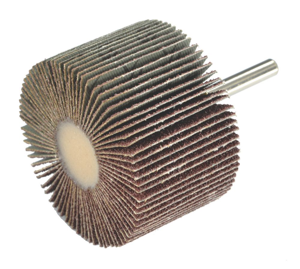 Titan MT_FLPWH_020C Straight Shank 80 Grit Flap Wheel 60mm Screwfix