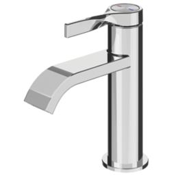 Swirl Ayre Chrome-Plated 165mm Standard Lever Mono Basin Mixer Tap  With Clicker Waste