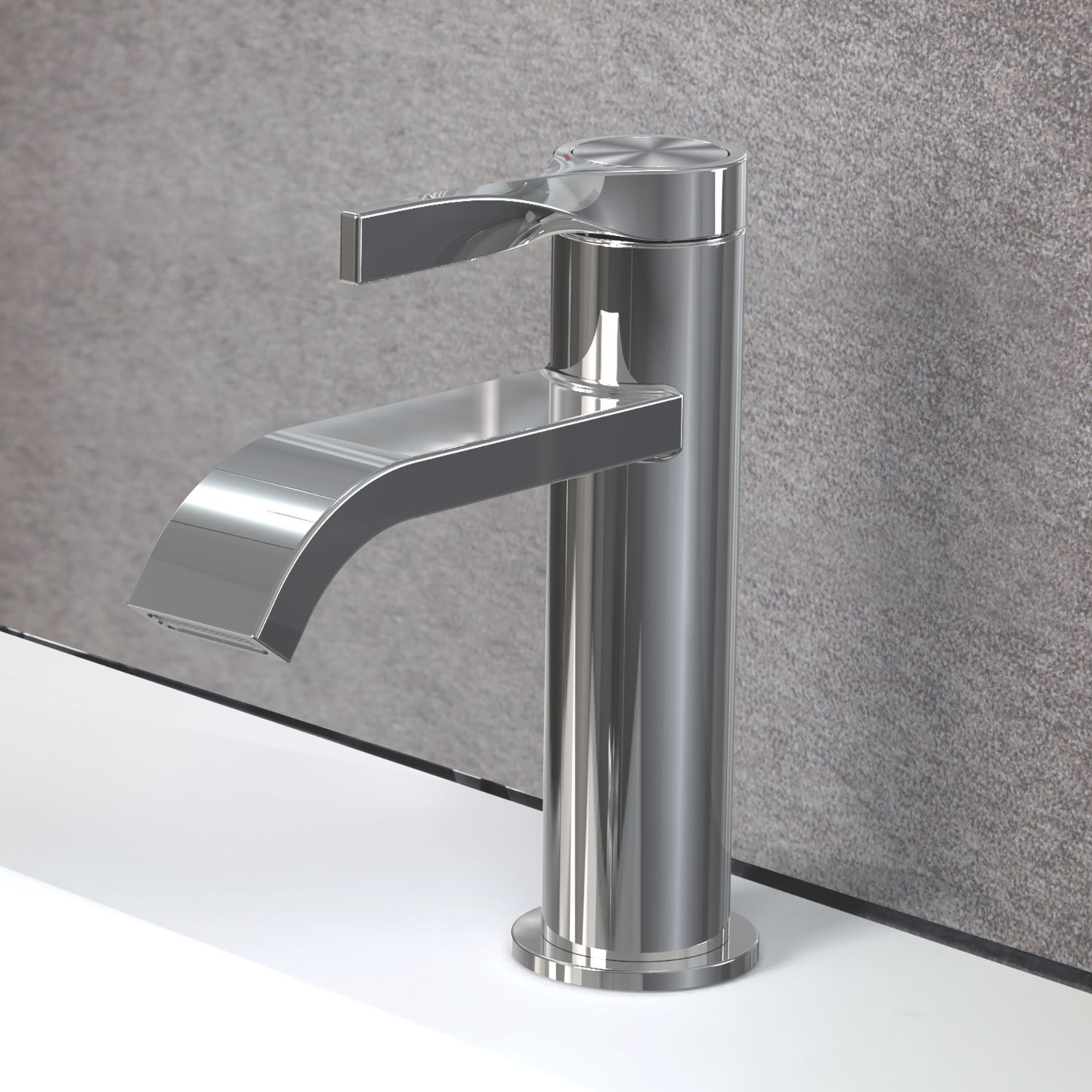 Swirl Ayre Chrome-Plated 165mm Standard Lever Mono Basin Mixer Tap With Clicker Waste (713TK)