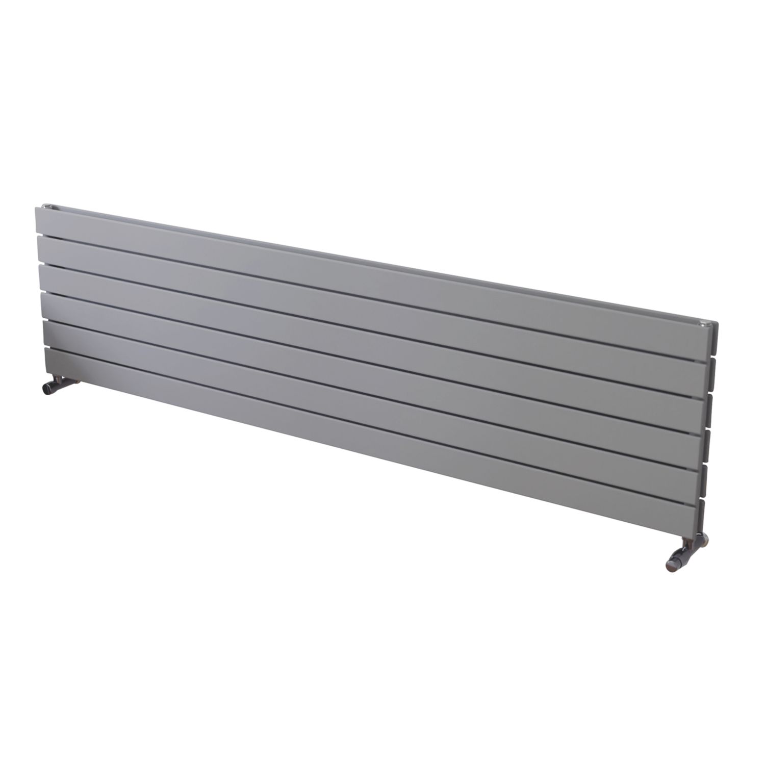 Ximax Oceanus 445mm x 1800mm 4679BTU Silver Horizontal Designer Radiator (713TR)