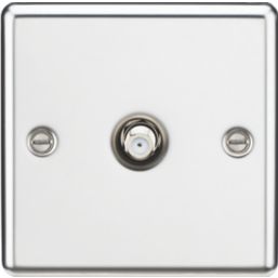 Knightsbridge  1-Gang F-Type Satellite Socket Polished Chrome