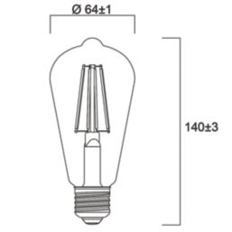 Sylvania TOLEDO PLATINUM E27 ST64 LED Light Bulb  840lm 4W