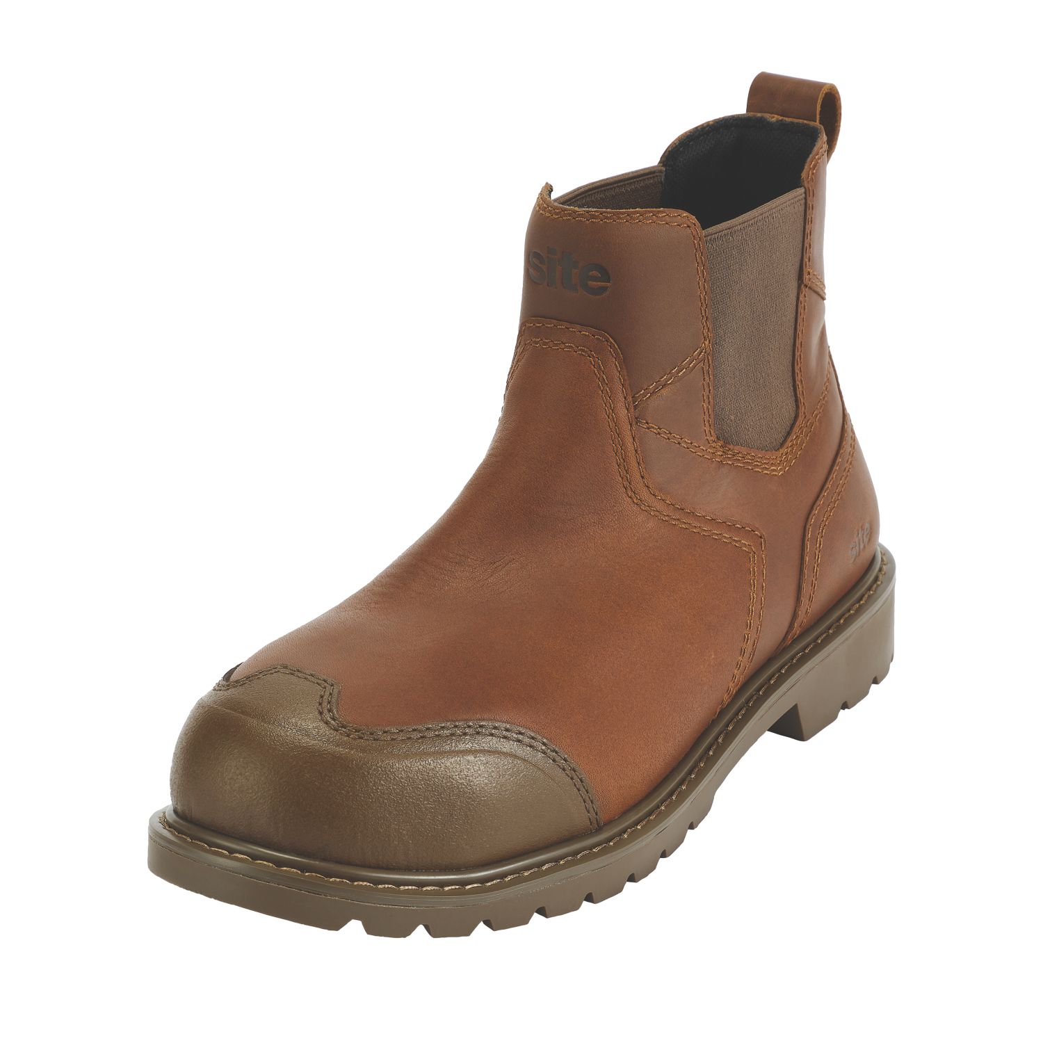 Site Hallissey Size 12 Brown Waterproof Steel Toe Cap Safety Dealer Boots (713XR)
